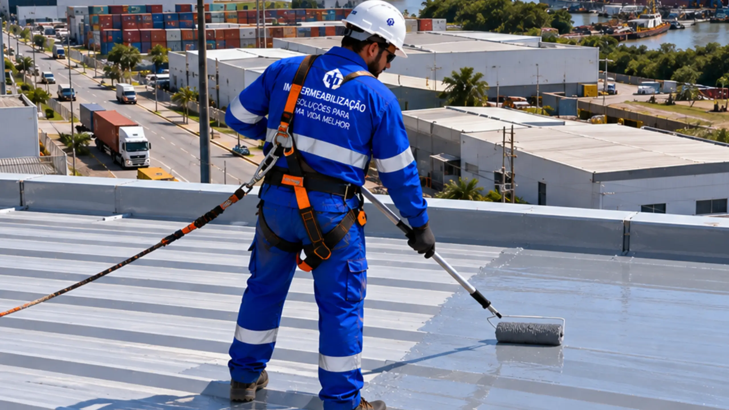 Impermeabilização técnica de galpões e coberturas industriais no bairro Espinheiros em Itajaí